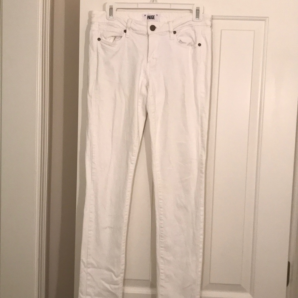 PAIGE Jeans white skinny denim pants